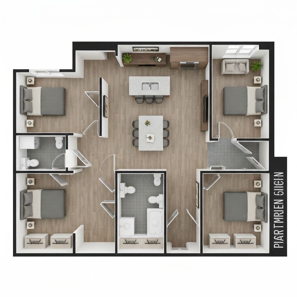 2 Bedroom Floor Plan